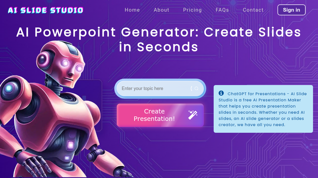 ai slide studio website
