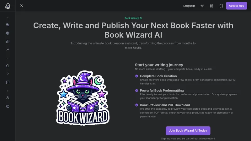 book wizard ai website
