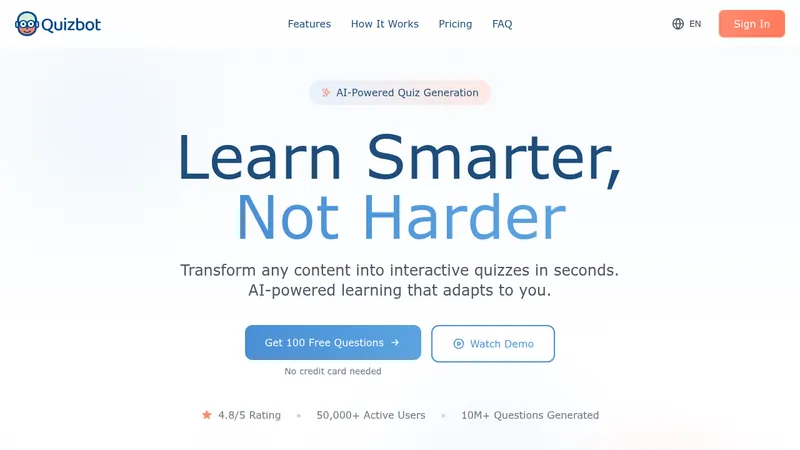 quizbot website