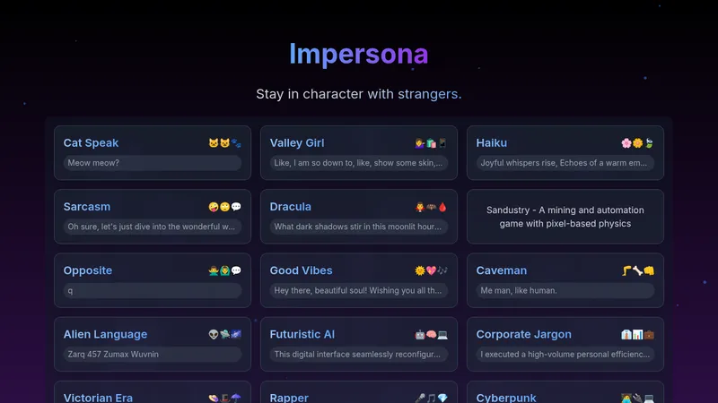 impersona website