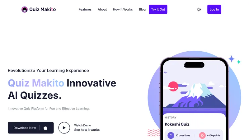 quiz makito website