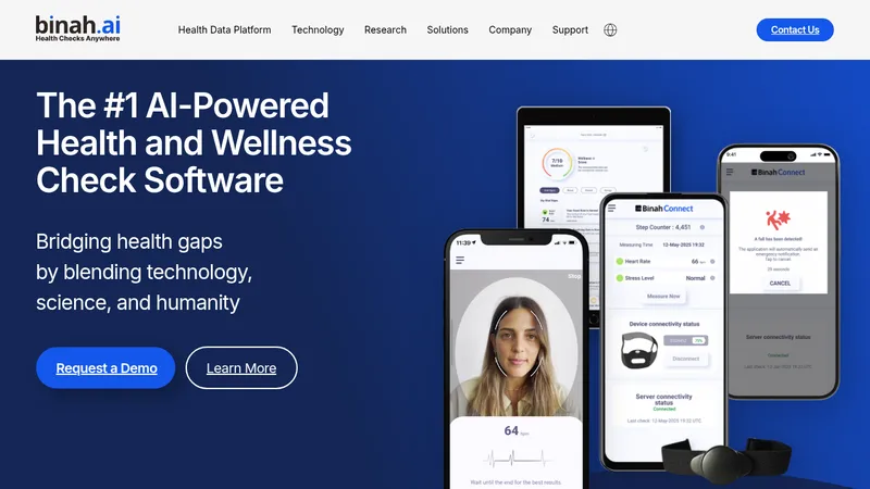 binah.ai health data platform website