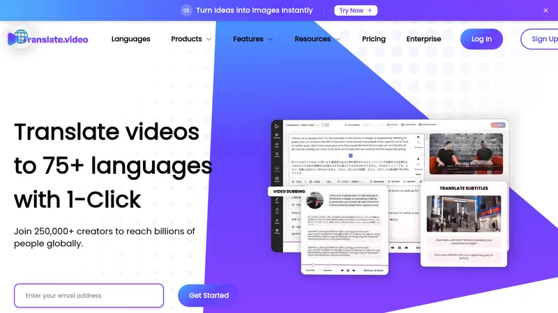 translate.video website