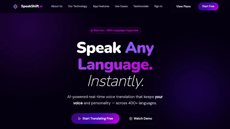 speakshift website