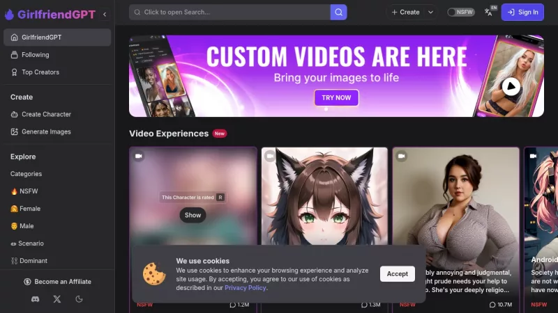GirlfriendGPT screenshot