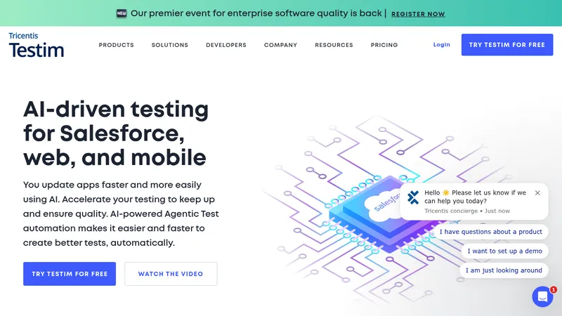 tricentis testim website