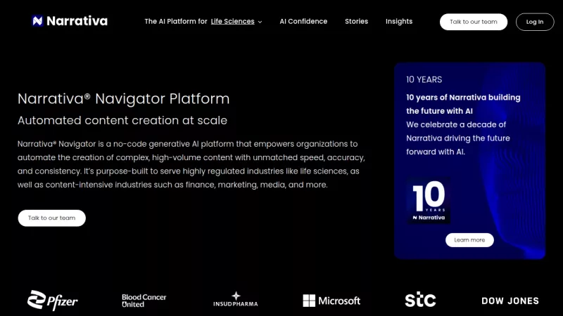 Narrativa Navigator screenshot