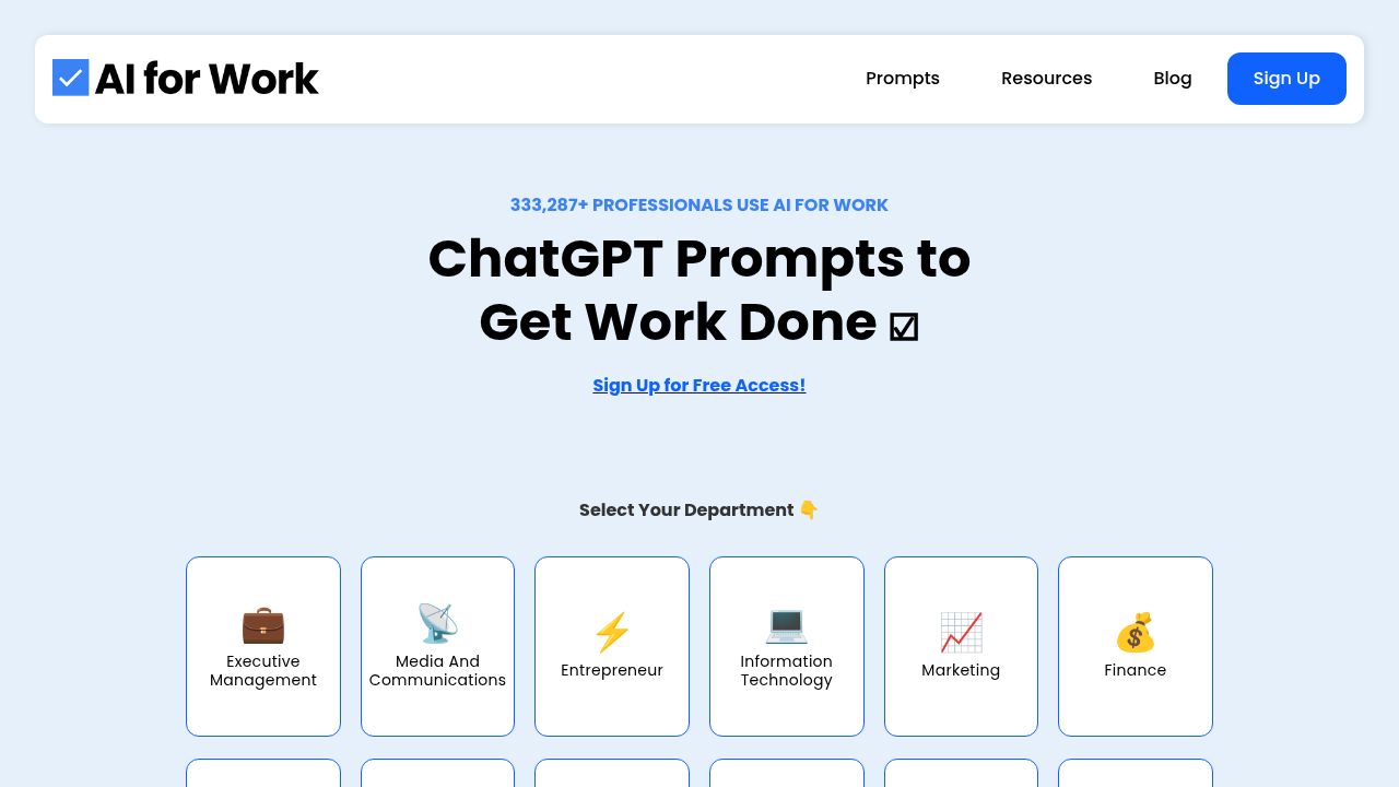 ai for work website