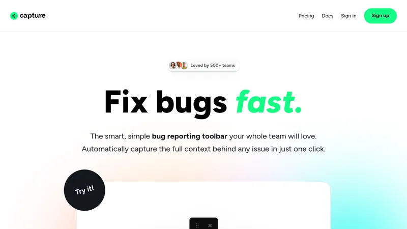 capture.dev website