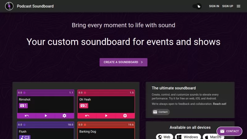 Podcast Soundboard screenshot