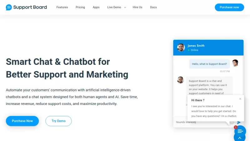 Support Board screenshot