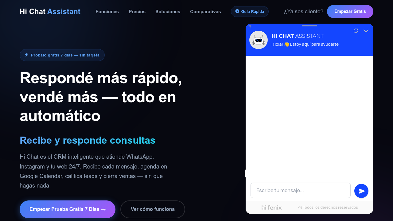 hi chat assistant website