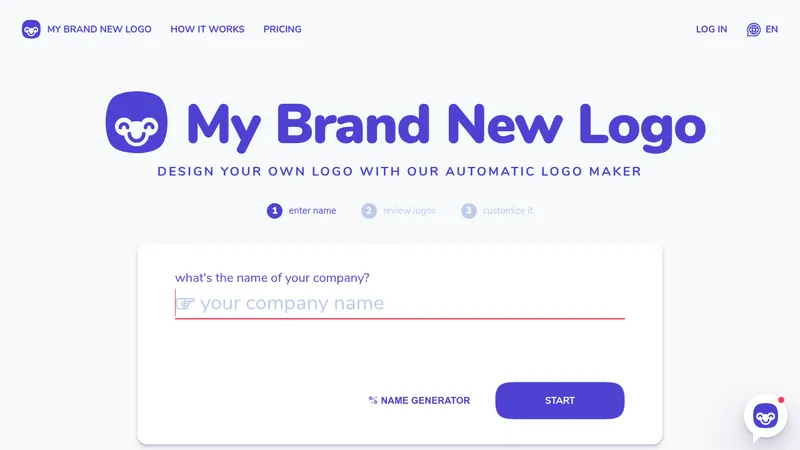 my brand new logo website