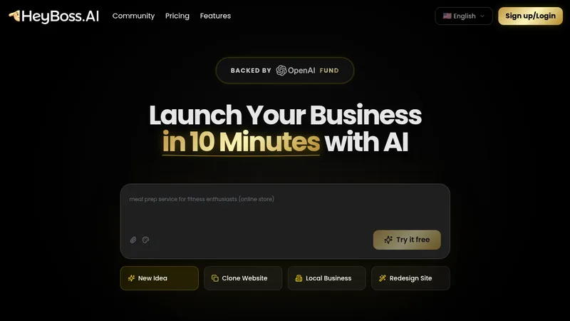 heyboss ai website
