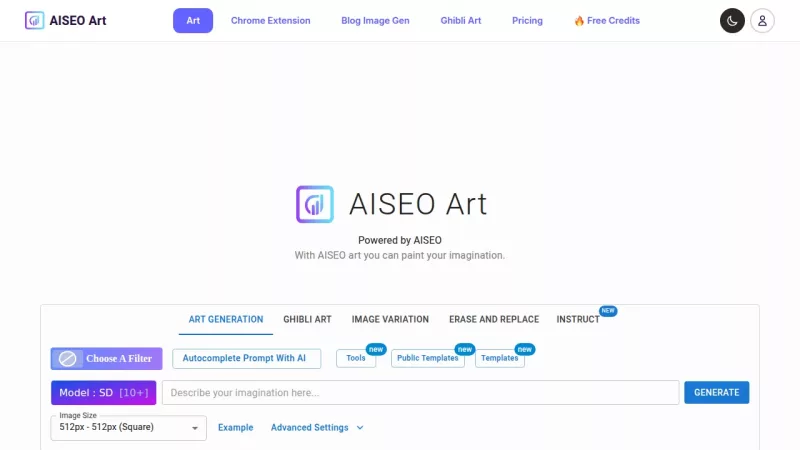 AISEO AI ART Generator screenshot
