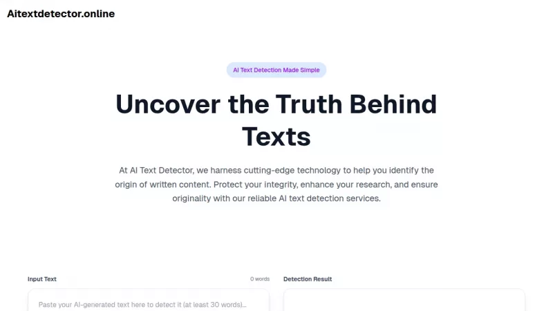 Aitextdetector.online screenshot