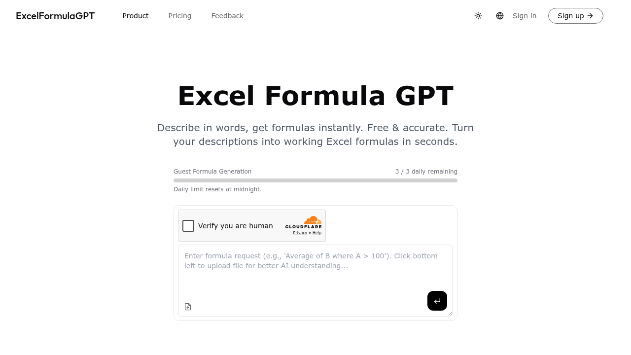 excelformulagpt website