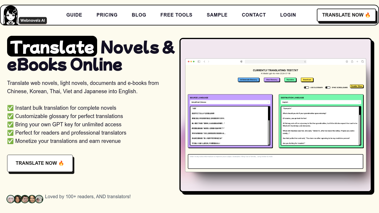 webnovels ai website