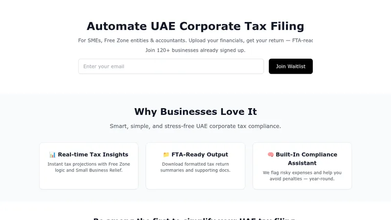 uae tax assistant website