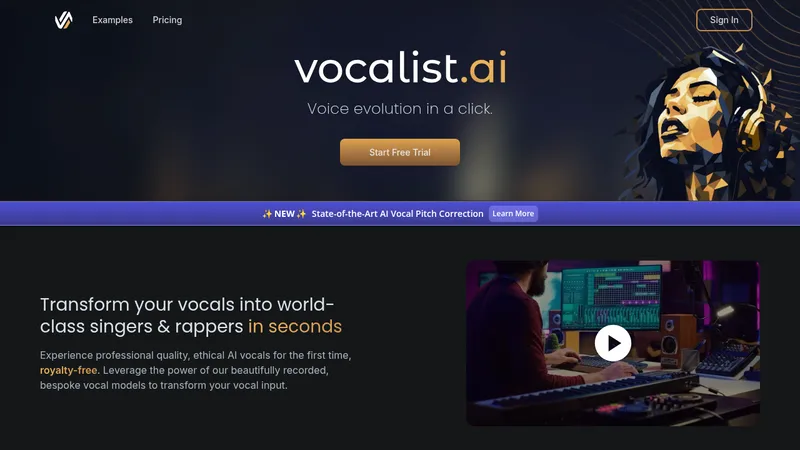 vocalist.ai website