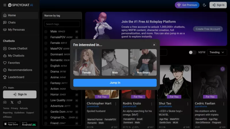 SpicyChat AI screenshot