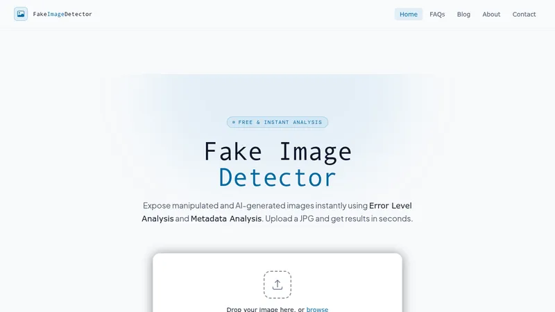 fakeimagedetector website