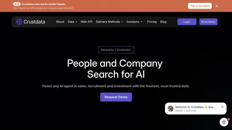 crustdata website