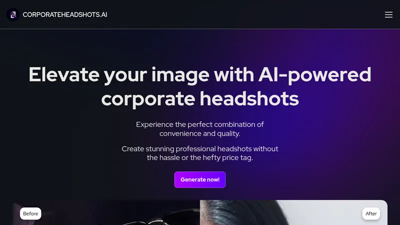 corporateheadshots.ai website