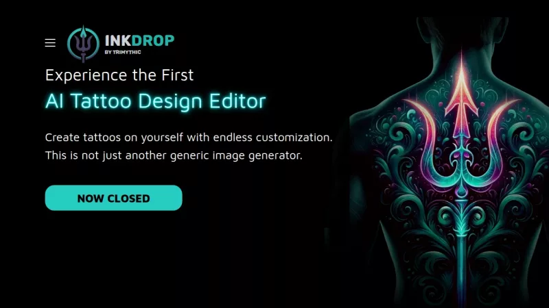 InkDrop AI Tattoo Generator screenshot