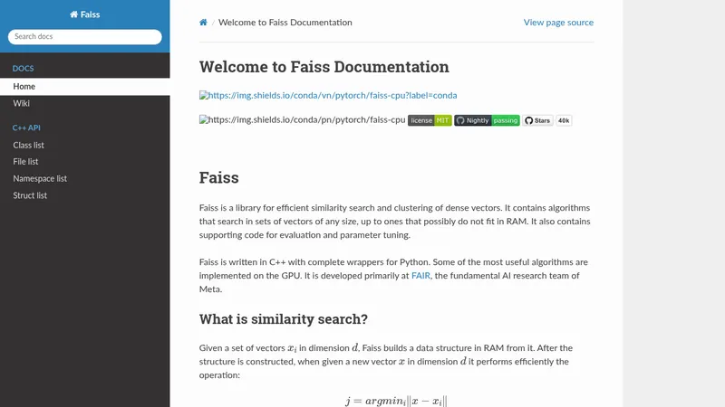 faiss website