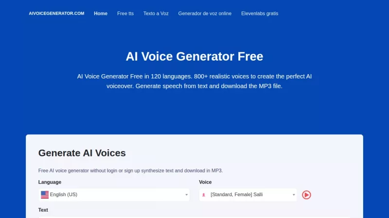 AI Voice Generator screenshot