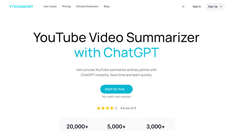 ytsummary website