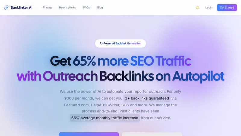 backlinker ai website
