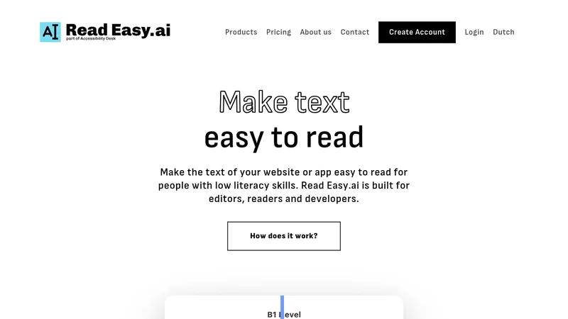 read easy.ai website