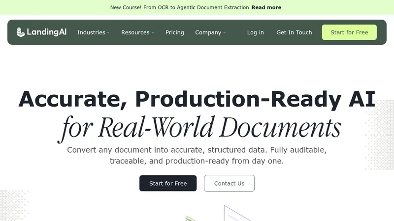 agentic document extraction website