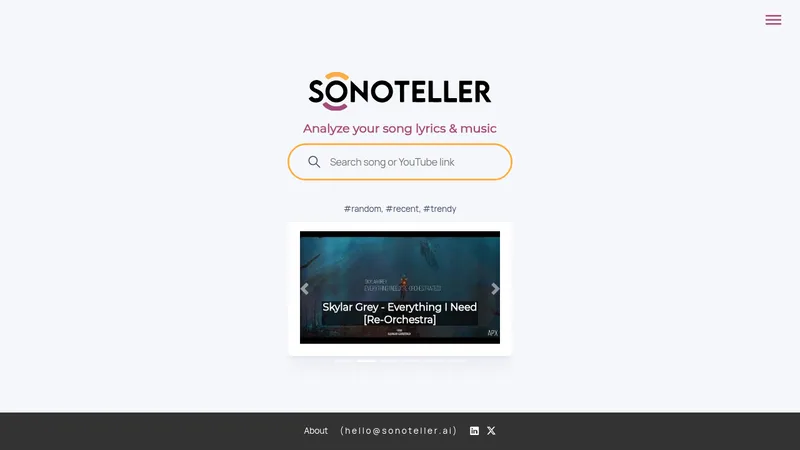 sonoteller website