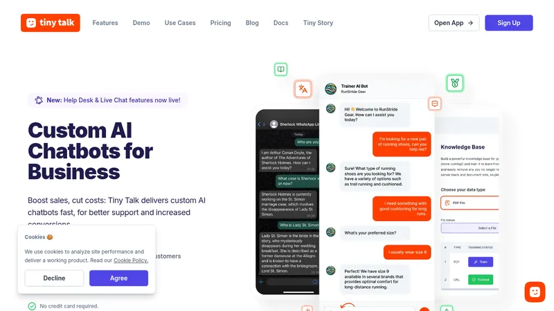 tiny talk website