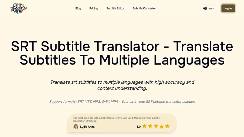 subtranslate ai website