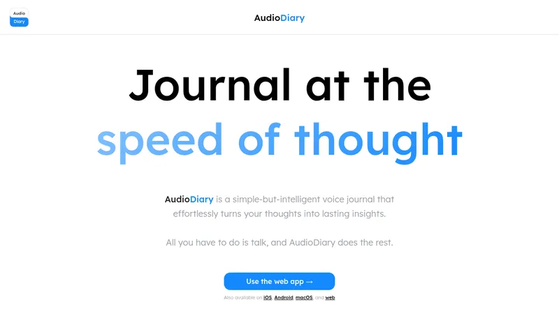 audiodiary website