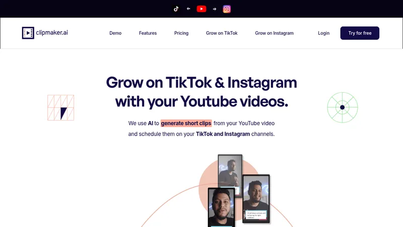 clipmaker.ai website