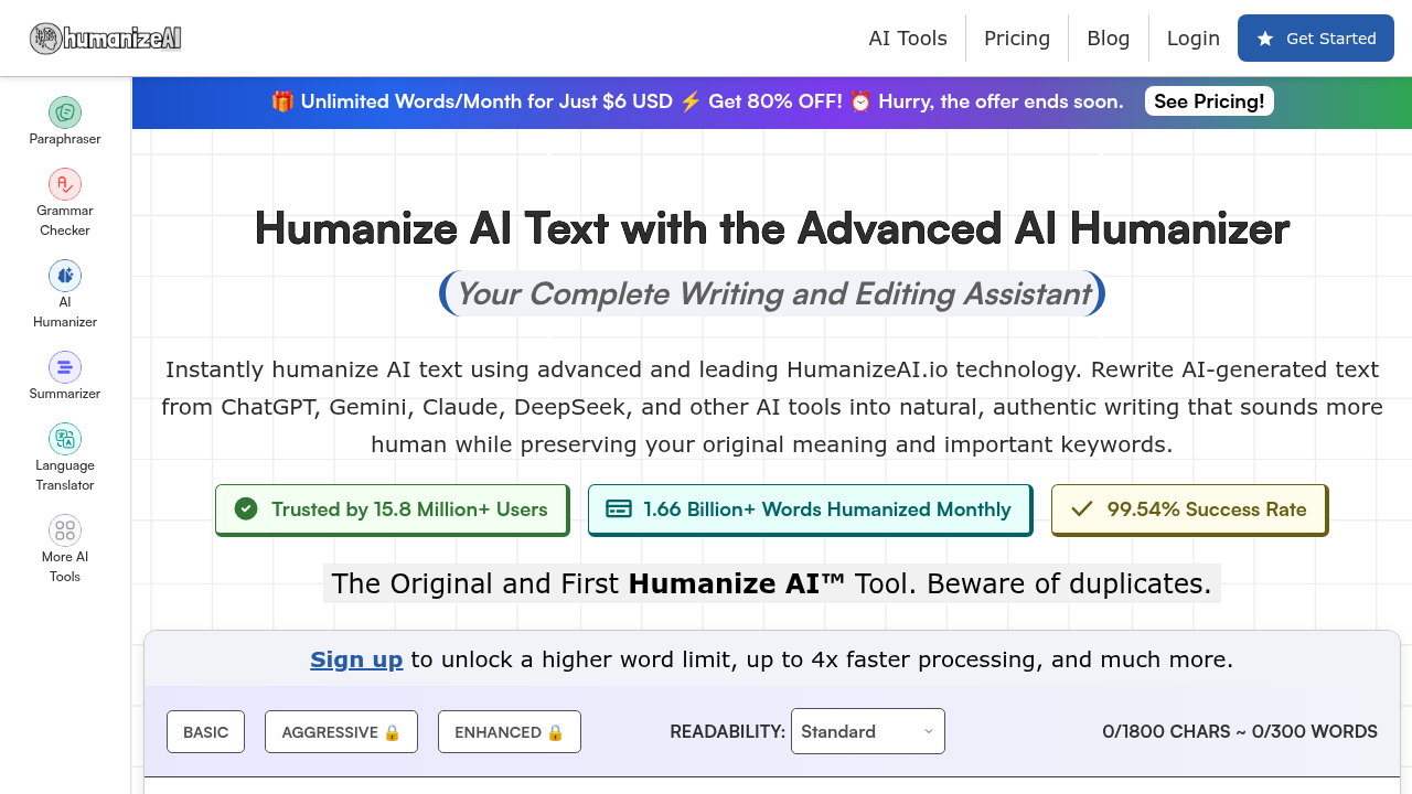 humanize ai website