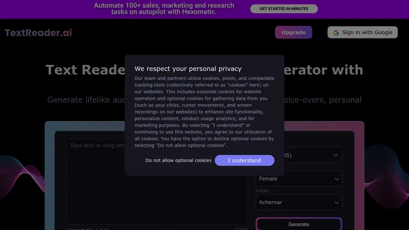 text reader website