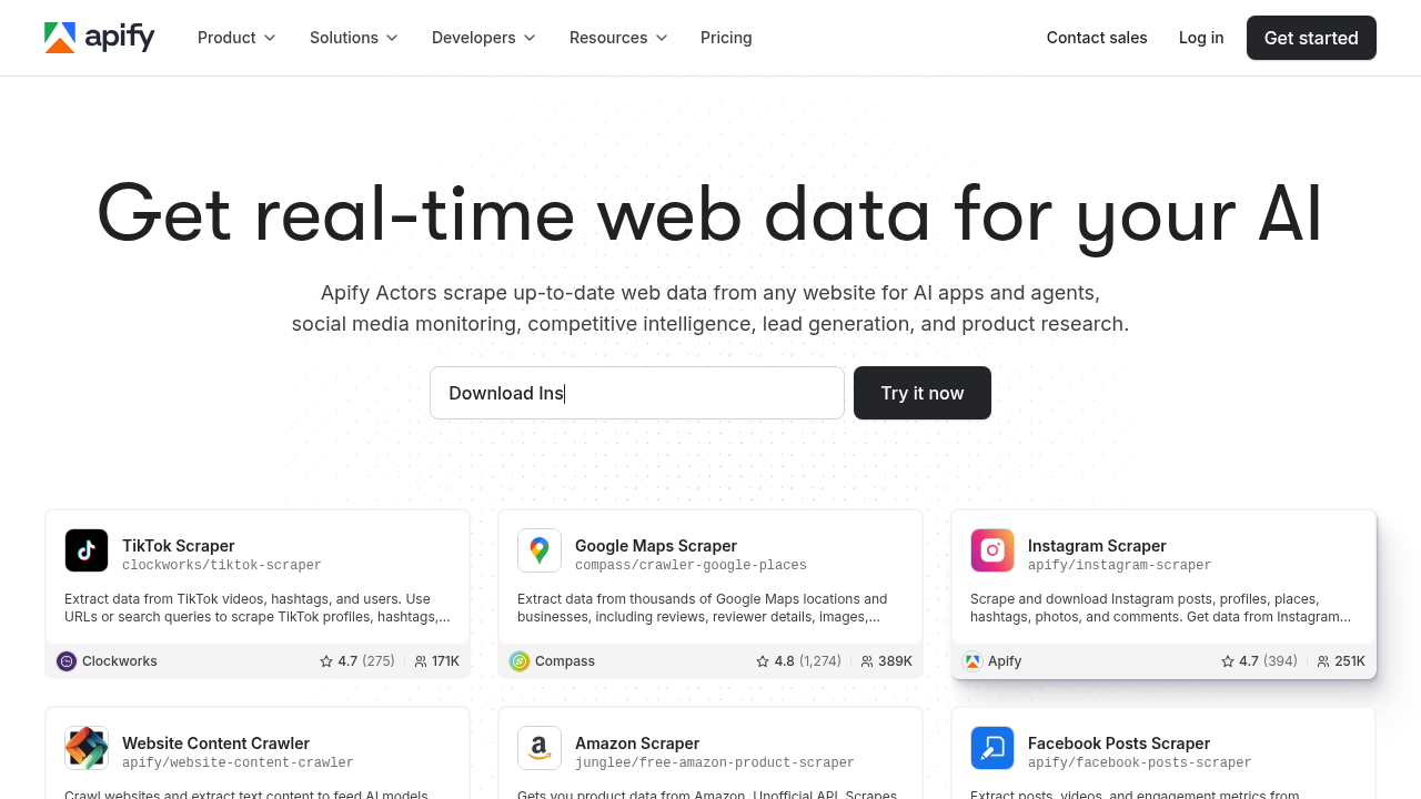 apify website