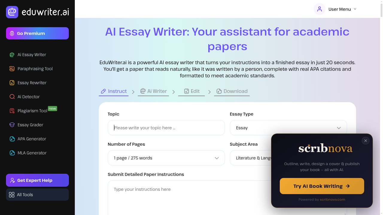 eduwriter.ai website