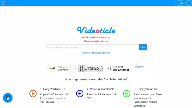 Videoticle screenshot