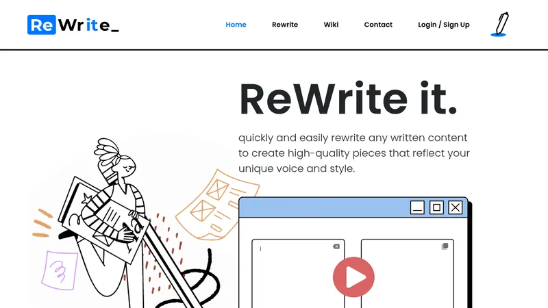 rewrite it. website