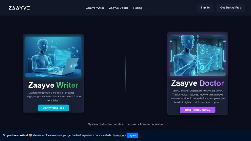 zaayve writer website