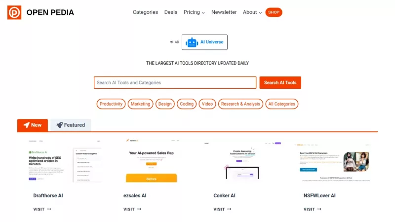 Openpedia AI Tool Directory screenshot