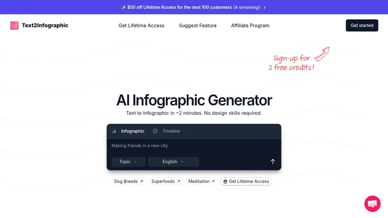 text2infographic website