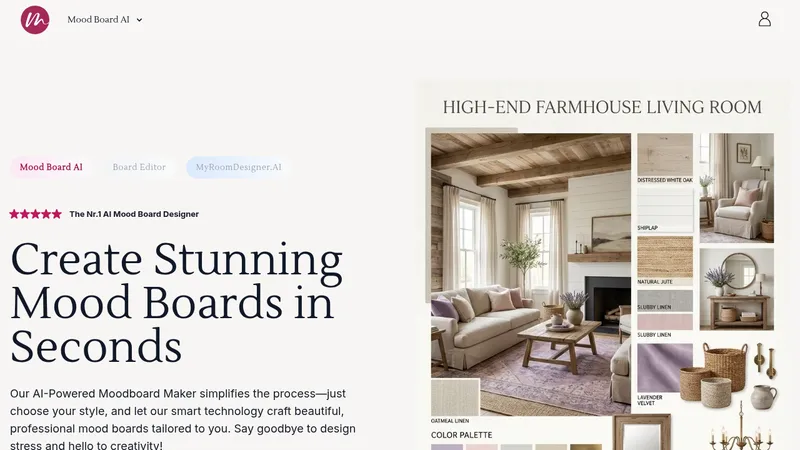 mood board ai website